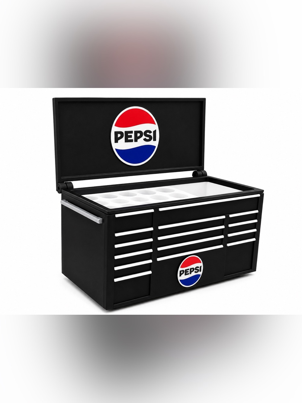 Pepsi Mini Toolbox Pen And Trinket Holder Desk Top Organizer